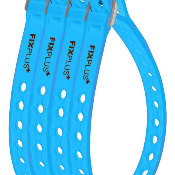 Fixplus Strap 4 Pack Nano Size: Short And Narrow – Lashing Strap For Securing, Attaching, Bundling And Lashing, Made Of Special Plastic With Aluminium Buckle 23 Cm X 1.2 Cm (Black